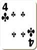 Four Of Clubs Clip Art